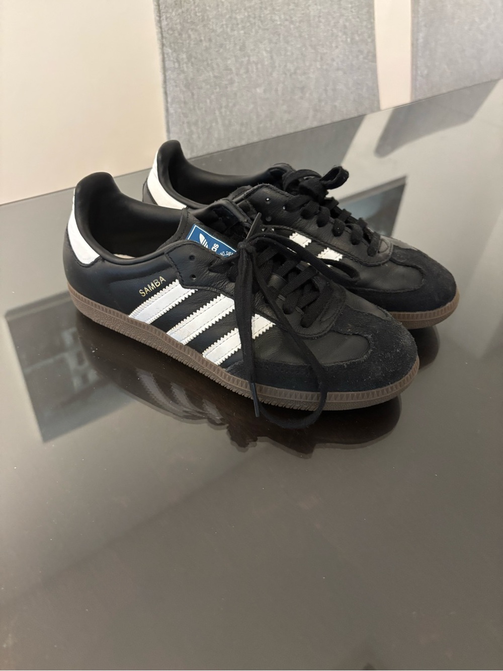 adidas Black and White Samba Suede Sneakers